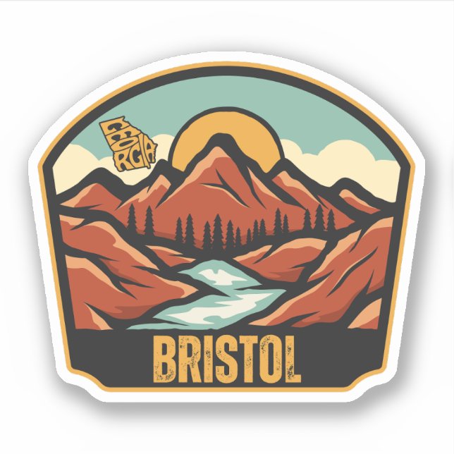 Pegatina Bristol, Georgia (Anverso)
