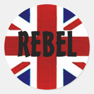 Pegatina británico/sindical Jack REBEL