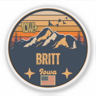Pegatina Britt, Iowa, Estados Unidos