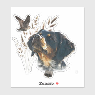 Pegatina Brittany Spaniel y woodcock