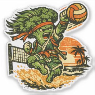 Pegatina Broccoli Bushido Beach Volleyball — Summer Spike 