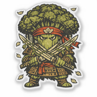 Pegatina Broccoli Bushido — Protector of the Forest