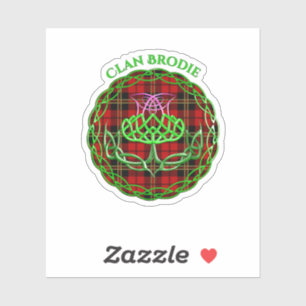 Pegatina Brodie Scottish Tartán Celtic Thistle