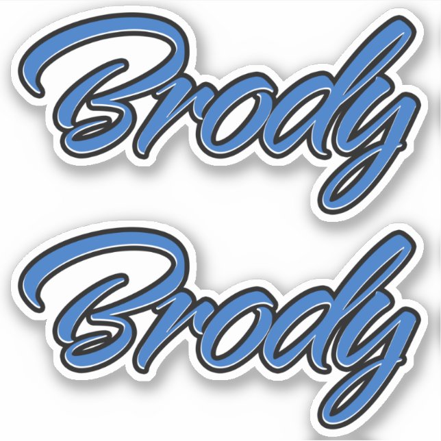 Pegatina Brody Name blue Aufkleber Sticker Stickerset (Anverso)