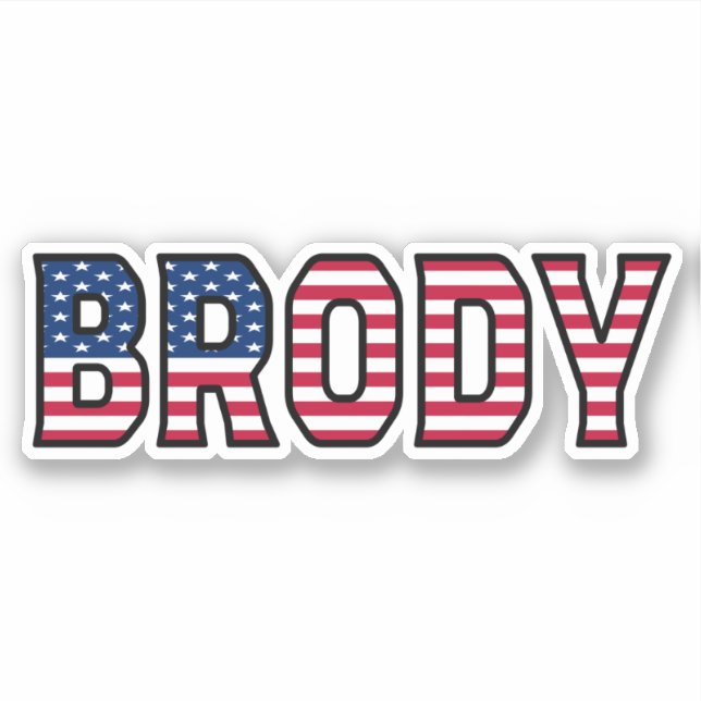 Pegatina Brody Name Vorname USA Sticker Stickerset (Anverso)