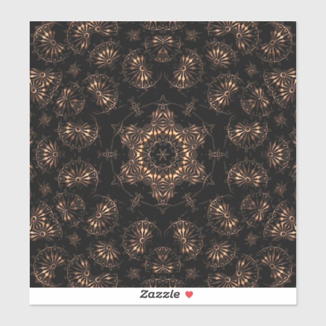 Pegatina Bronce Age Mandala (Hoja)