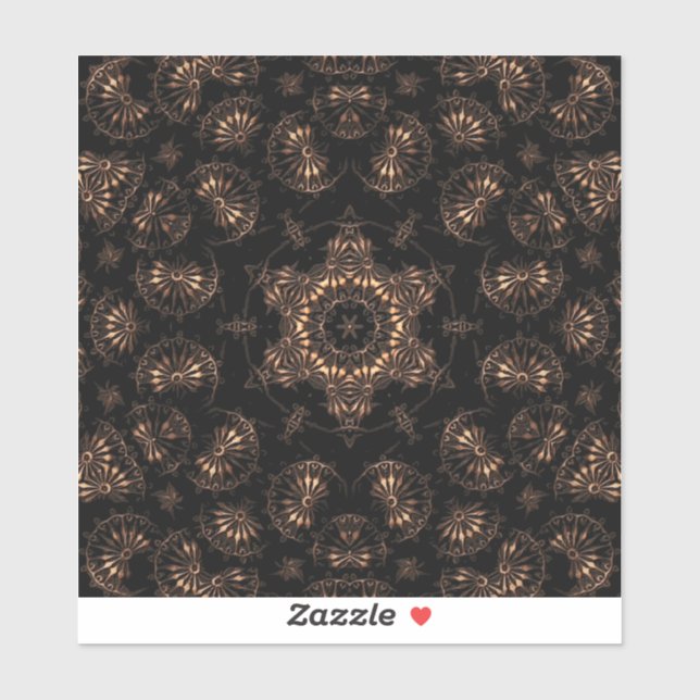 Pegatina Bronce Age Mandala (Hoja)