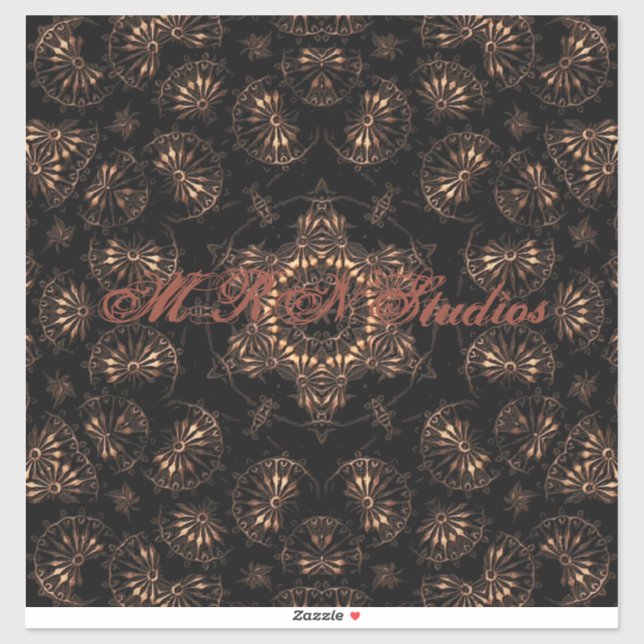 Pegatina Bronce Age Mandala (Hoja)