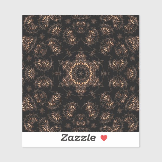 Pegatina Bronce Age Mandala (Hoja)