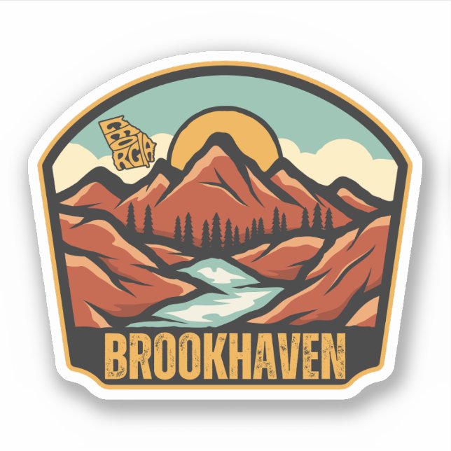 Pegatina Brookhaven, Georgia (Anverso)