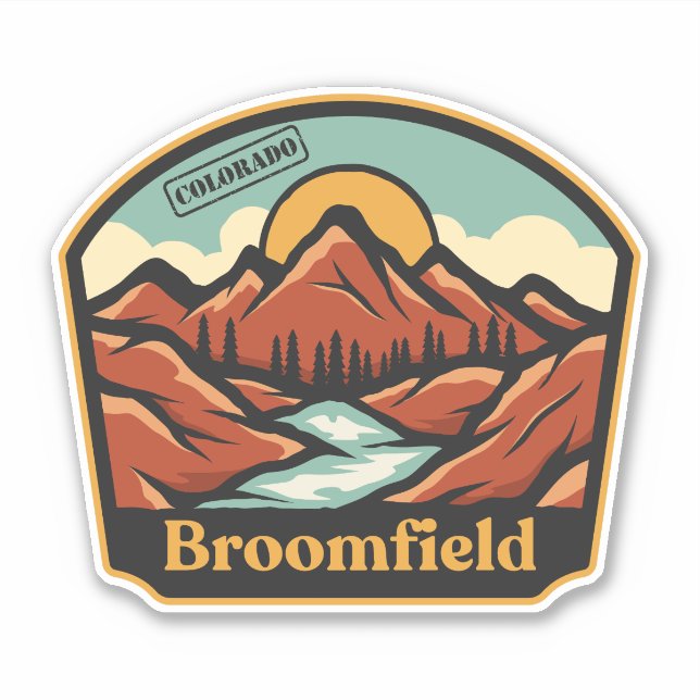 Pegatina Broomfield, Colorado (Anverso)