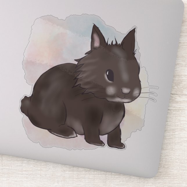 Pegatina Brown lionhead watercolor  (Detalle)