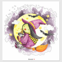 Pegatina Bruja de Halloween