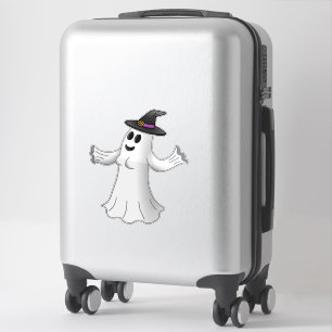 Pegatina Bruja de Halloween Fantasma