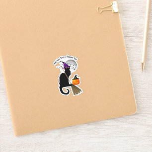 Pegatina Bruja de Halloween Le Chat Noir