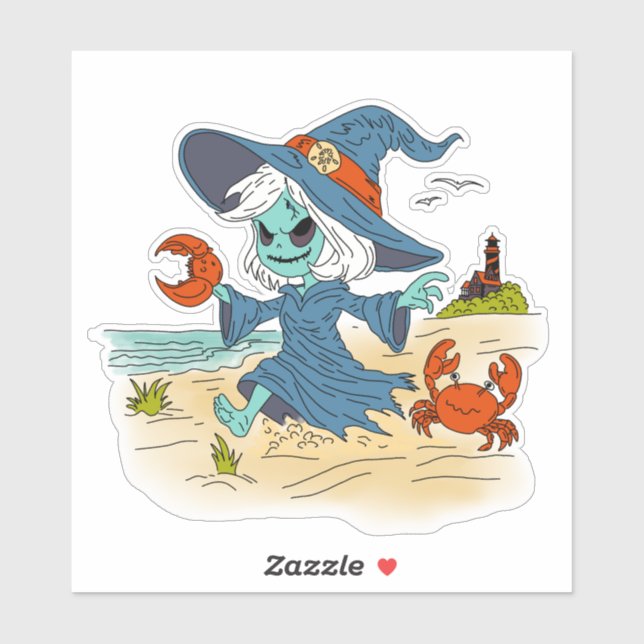 Pegatina Bruja de verano suave (Hoja)