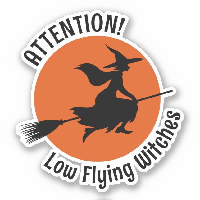 Pegatina Bruja en la habitación (Anverso)