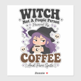 Pegatina Bruja No Es Una Persona De Gente Café A Pesar