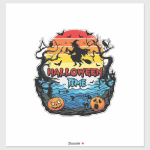Pegatina Brujas de calabazas de murciélagos de Halloween Ti