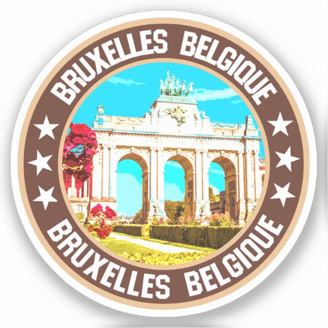 Pegatina Bruselas (Anverso)
