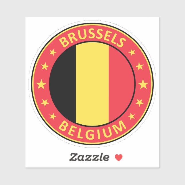 Pegatina Bruselas (Hoja)