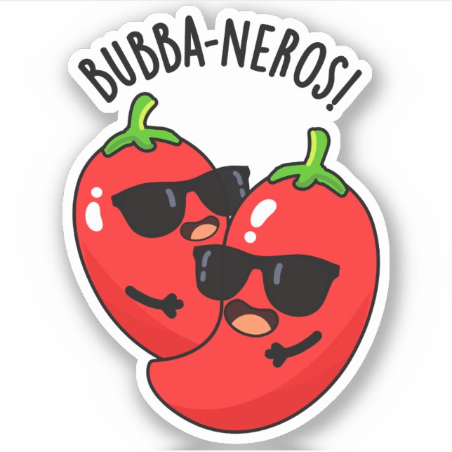 Pegatina Bubba-neros Funny Habanero Pun (Anverso)