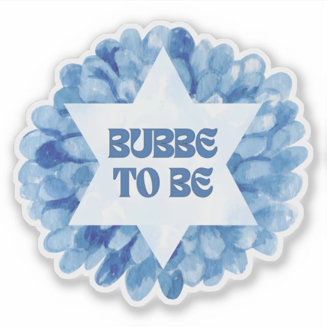 Pegatina "Bubbe to be", curiosa nueva acuarela de nueva abu (Anverso)