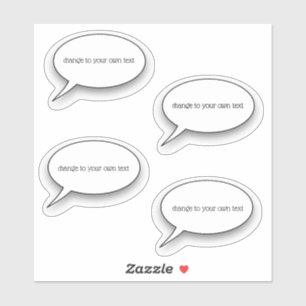 Pegatina Bubble Word con tu propio texto