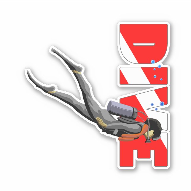 Pegatina Buceador (Anverso)