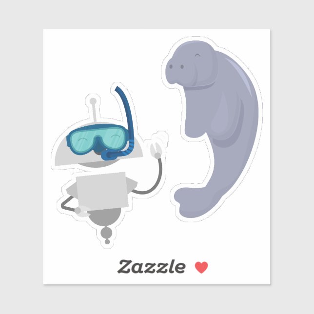 Pegatina Buceador Mia 2 (Hoja)