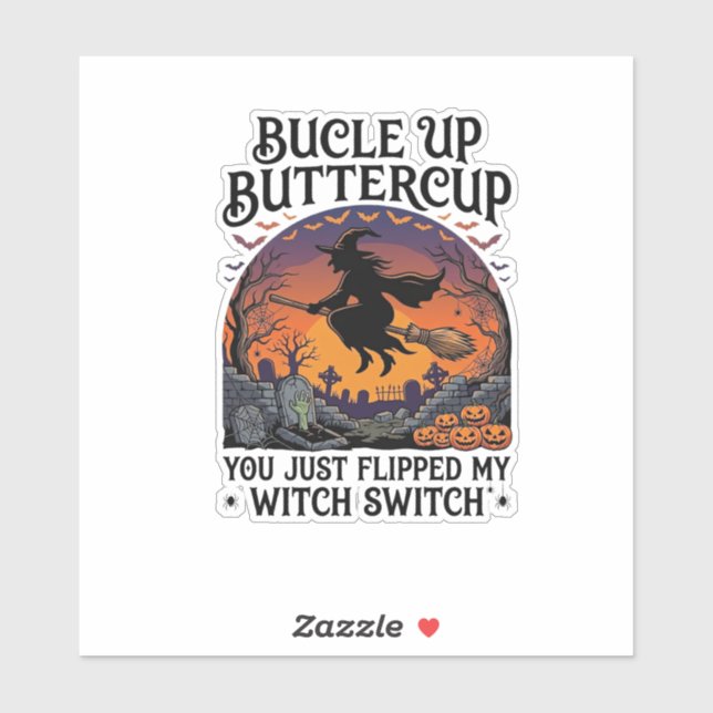 Pegatina Bucle Arriba Bruja Mantequilla Switch Halloween Es (Hoja)
