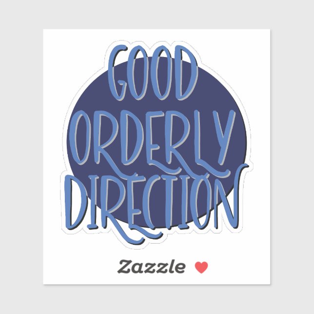 Pegatina Buena dirección ordenada Lema de 12 pasos (Hoja)