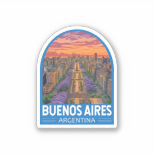 Pegatina Buenos Aires Argentina Viaje de arte