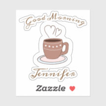Buenos Días Café Y Nombre Del Corazón