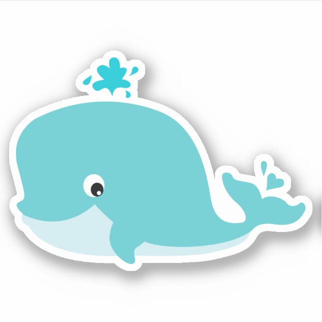 Pegatina Buey marino, ballena bebé (Anverso)