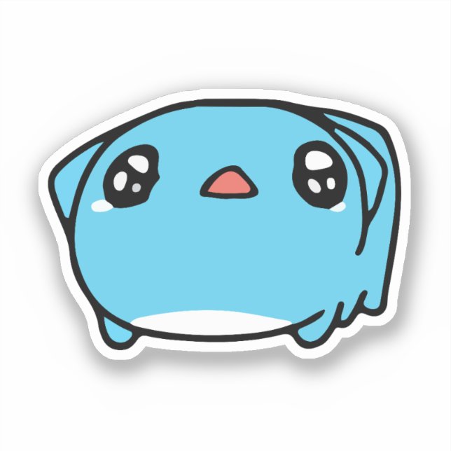 Pegatina BugCat Capoo cat, Kawaii Comic Cat love (Anverso)