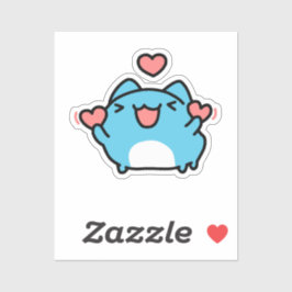Pegatina BugCat Capoo cat, Kawaii Comic Cat love
