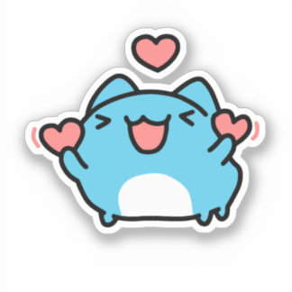 Pegatina BugCat Capoo cat, Kawaii Comic Cat love