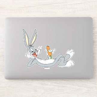 Pegatina BUGS BUNNY™ MIENTRAS Abajo La Zanahoria De Comer