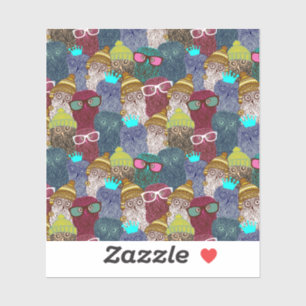 Pegatina Búho en la corona