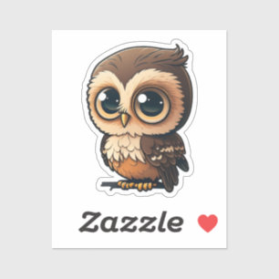 Pegatina búho personalizado
