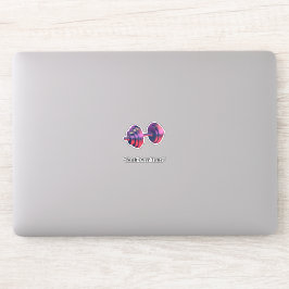 Pegatina Built Over Time Motivational Dumbbell Custom-Cut V