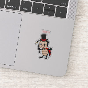 Pegatina Buitre con sombrero de punta y personalizado de co