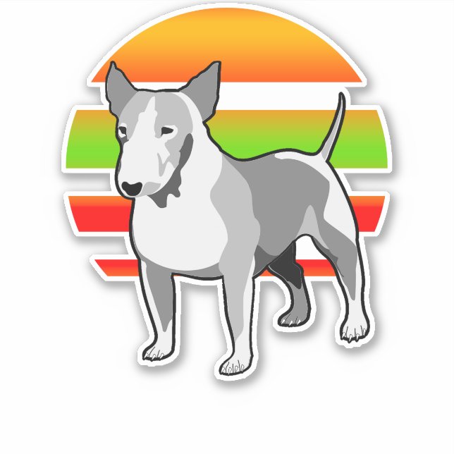 Pegatina Bull Terrier (Anverso)