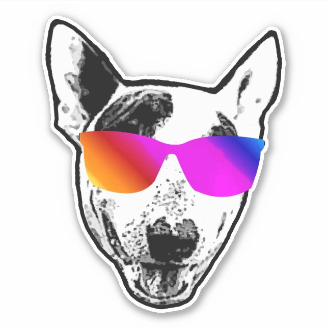 Pegatina Bull Terrier (Anverso)