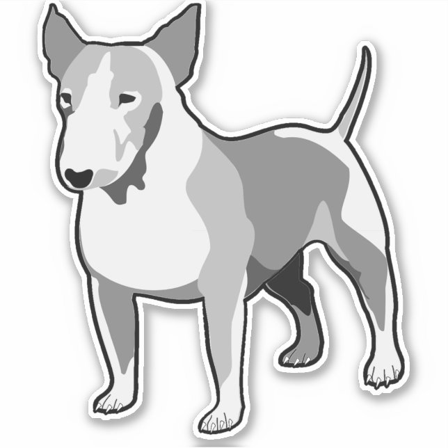 Pegatina Bull Terrier (Anverso)