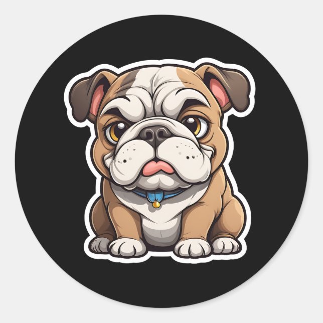 Pegatina bulldog (Anverso)
