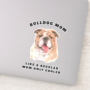 Pegatina Bulldog acuarela   Cool Mamá/Papá Bulldog