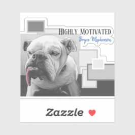Pegatina Bulldog altamente motivado