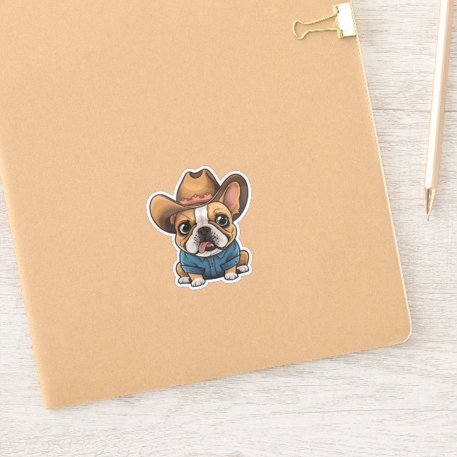 Pegatina Bulldog francés cute kawaii arte de perro Gorra (Cuaderno)